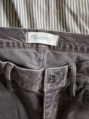 Madewell Corduroy Pants in Gray